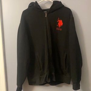 Men’s polo zip up sweatshirt